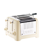 Dualit 46202 4 Slot Lite Toaster, Gloss Cream