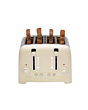 Dualit 46202 4 Slot Lite Toaster, Gloss Cream