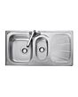 Rangemaster BL9502/ Baltimore Stainless Steel Inset Sink 1.5 Bowl Polished
