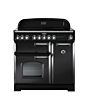 Rangemaster CDL90ECCB/C CLASSIC DELUXE 90cm Ceramic Cooker, Charcoal Black