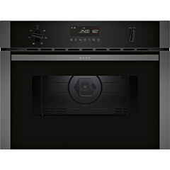 Neff C1AMG84G0B 44 Litres Built In Microwave Oven With Hot Air, Black/Graphite Trim