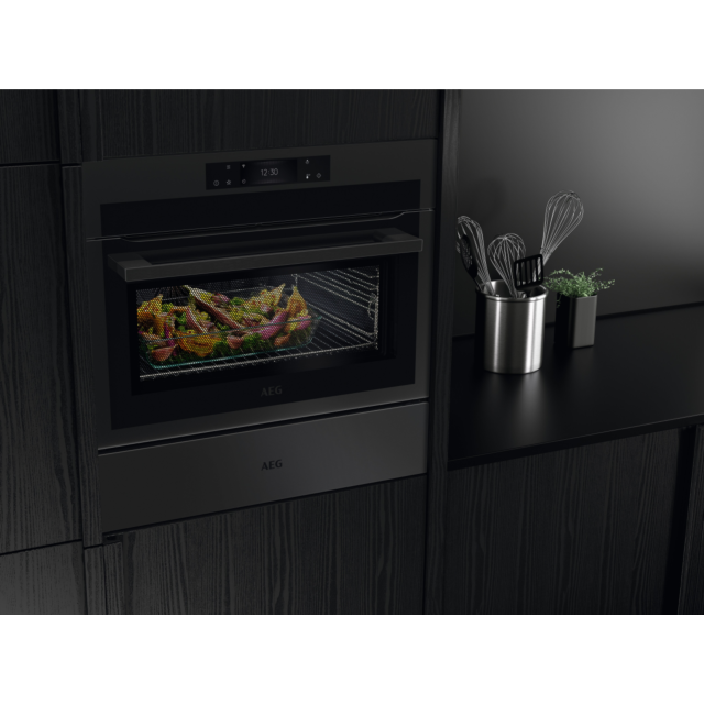 AEG KME768080T WiFi Connected Built In Combination Microwave - Matte Black