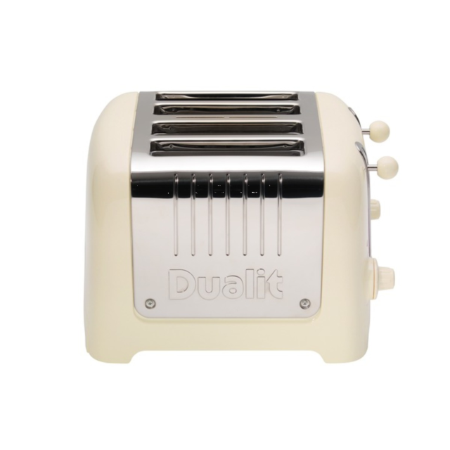 Dualit 46202 4 Slot Lite Toaster, Gloss Cream